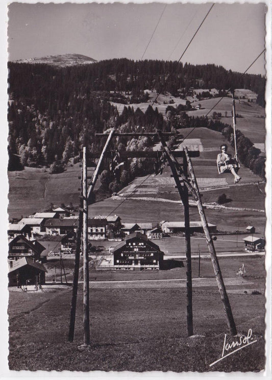 CARTE POSTALE CPSM LES GETS LE TELE-SIEGE HAUTE-SAVOIE MONTAGNE