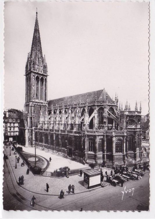 POSTCARD CPSM CAEN SAINT-PIERRE CHURCH CALVADOS NORMANDY 