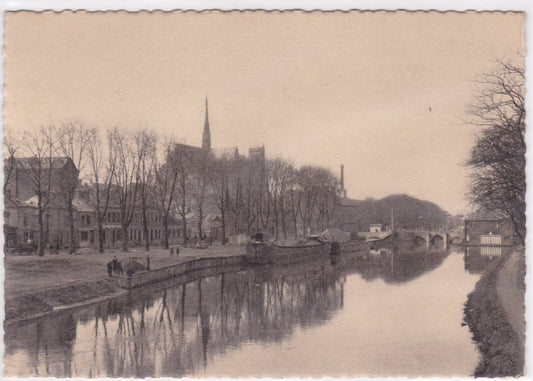 POSTCARD CPSM AMIENS THE BANKS OF THE SOMME THE UPSTREAM PORT 