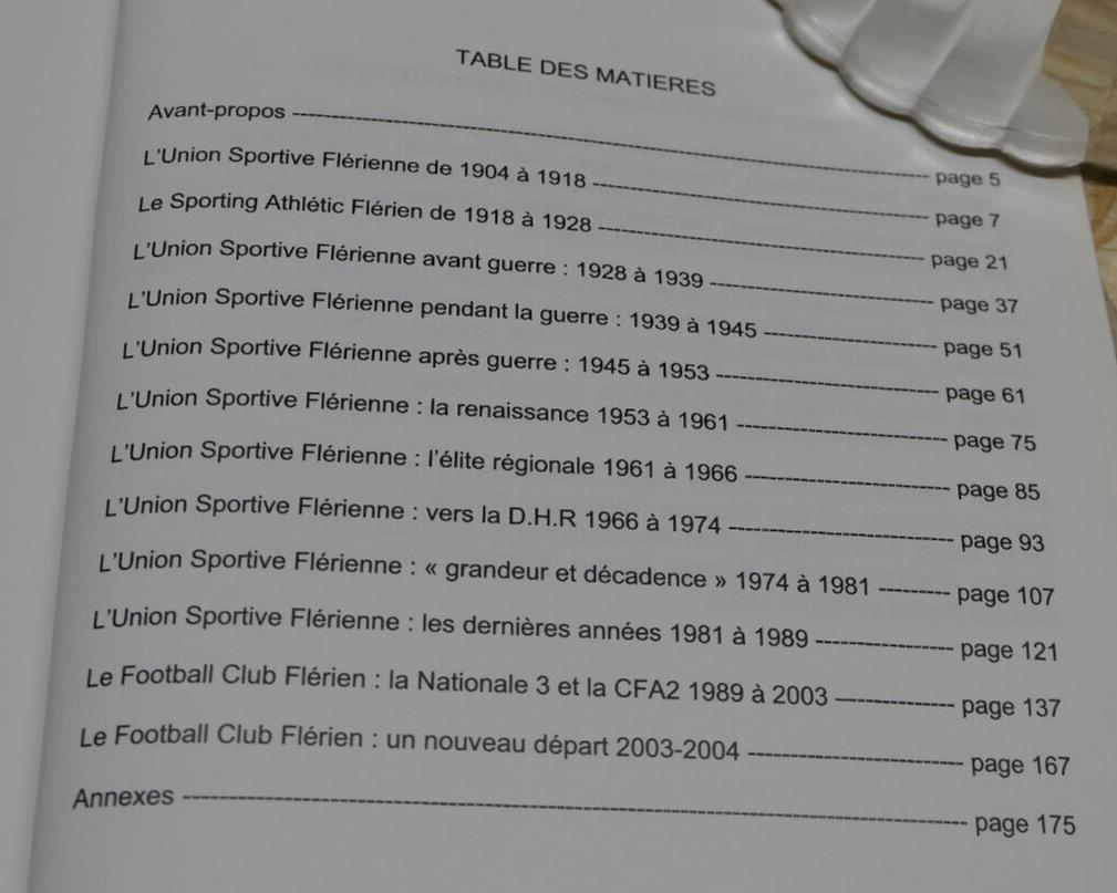 FOOTBALL CLUB FLERIEN 1904 2004 HISTOIRE PHOTOS SPORT FOOT NORMANDIE ORNE FLERS