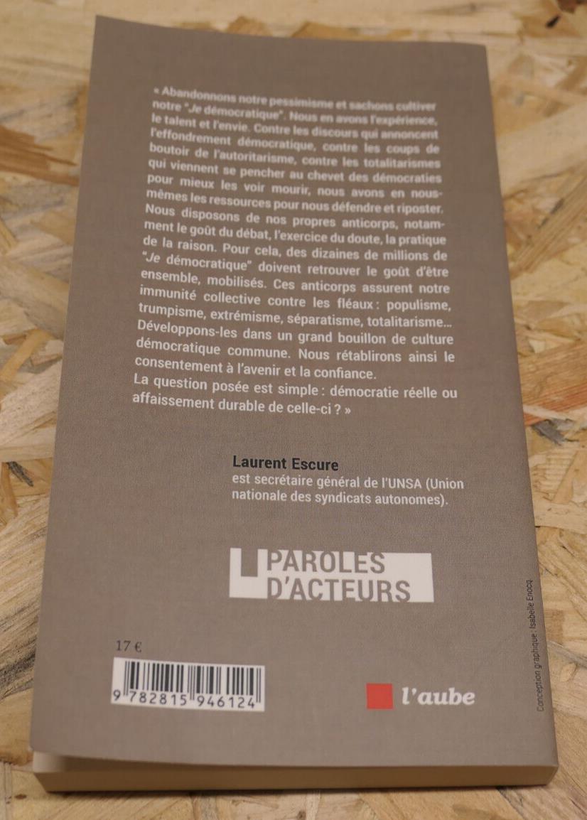 CULTIVONS LE JE DEMOCRATIQUE / LAURENT ESCURE / L'AUBE 2021