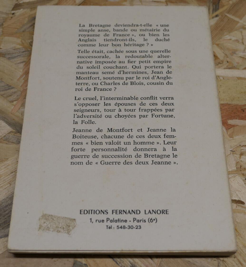 LA GUERRE DE SUCCESSION DE BRETAGNE / JACQUES CHOFFEL / LANORE 1975