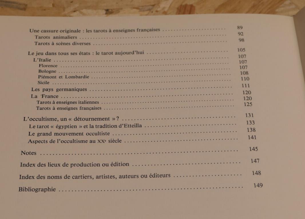 TAROT JEU ET MAGIE / EXPOSITION BIBLIOTHEQUE NATIONALE 1984