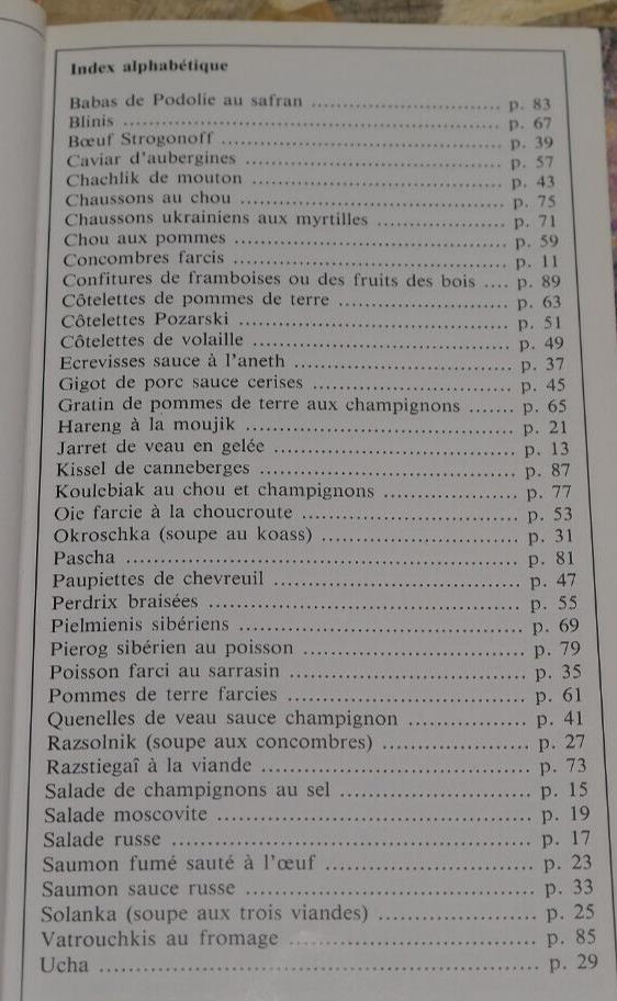 SAVOIR PREPARER LA CUISINE RUSSE / IDEES RECETTES GASTRONOMIE PHOTOS / 1990