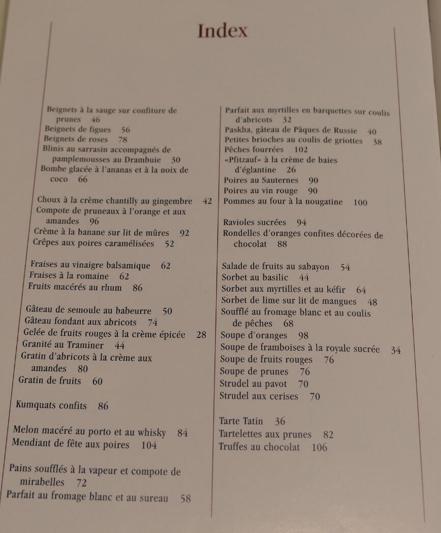 DESSERTS CHOISIS / 47 RECETTES PHOTOS PATISSERIE / SIGLOCH 1990