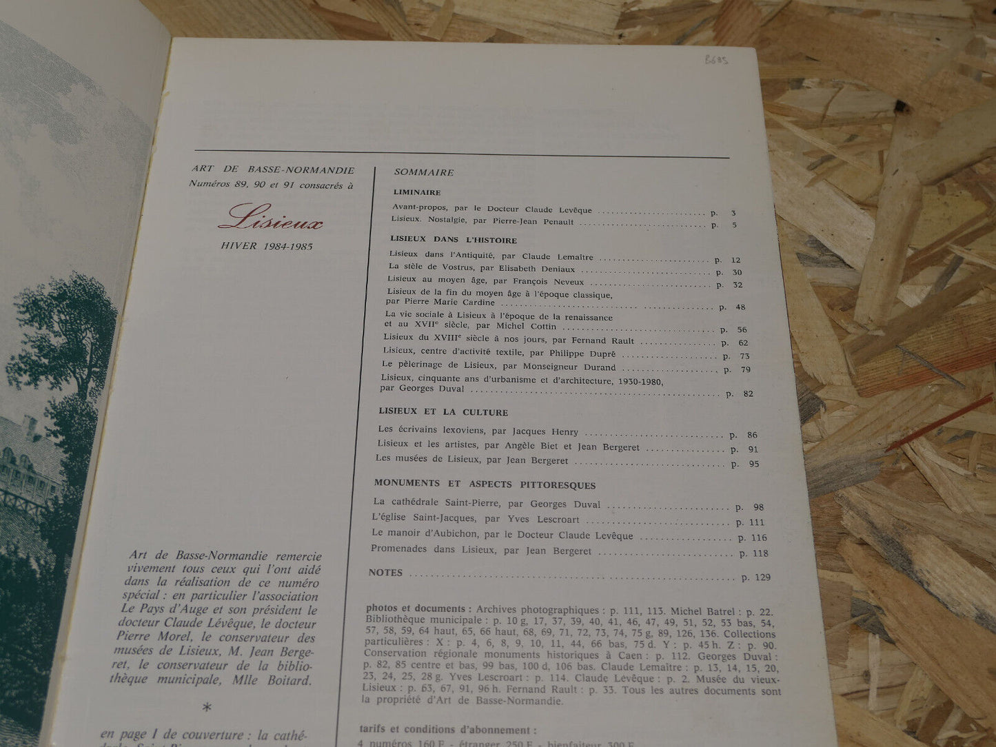 LISIEUX / ART DE BASSE-NORMANDIE 89 90 91 / 1984 / HISTOIRE CULTURE MONUMENTS