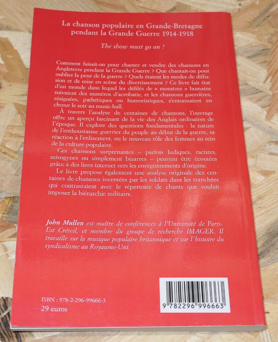 LA CHANSON POPULAIRE EN GRANDE-BRETAGNE PENDANT LA GRANDE GUERRE 1914-1918