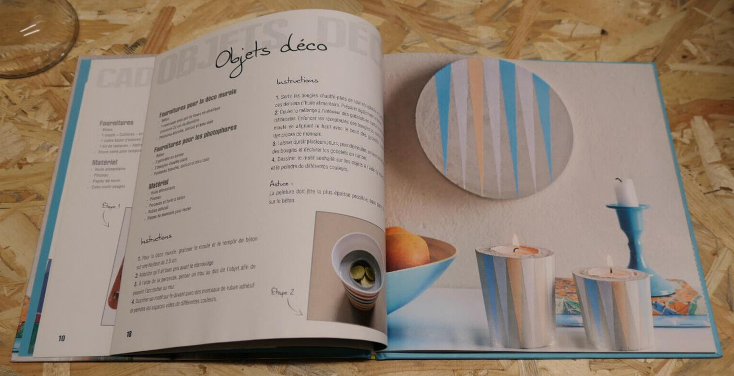 OBJETS DECO EN BETON A FAIRE SOI-MEME / DECORATION DIY GUIDE PHOTOS / 2016