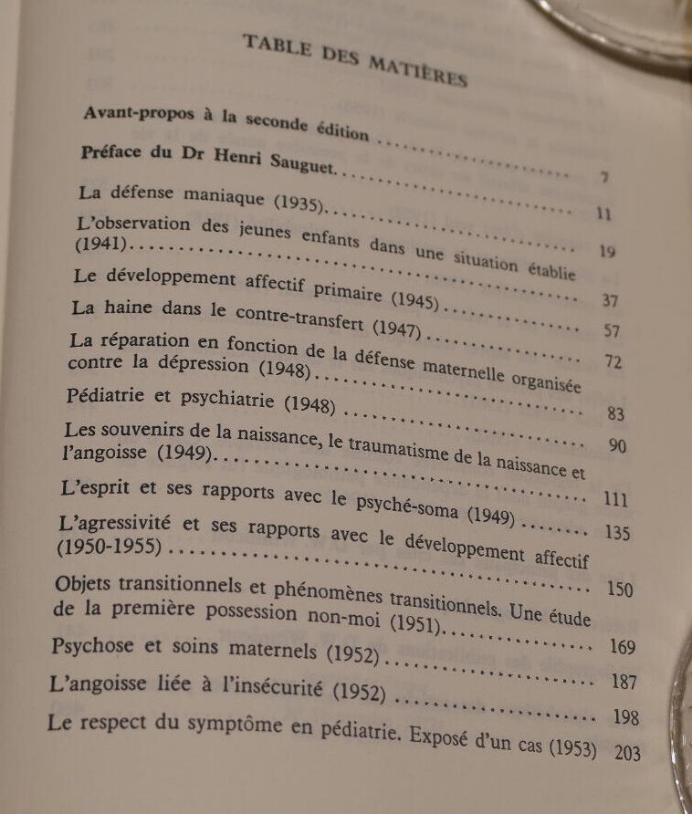 DONALD .W. WINNICOTT / DE LA PEDIATRIE A LA PSYCHANALYSE / PAYOT 2004