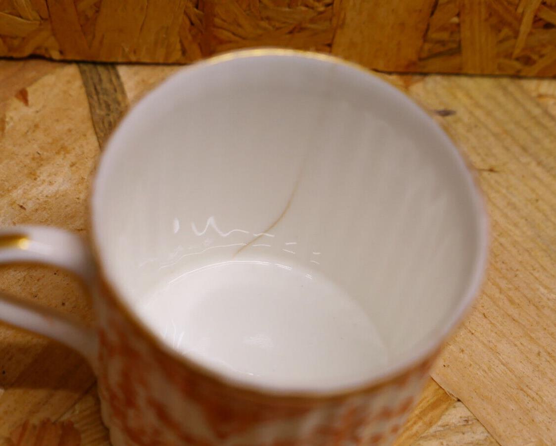 Rare Ensemble De 4 Tasses À Café Et Soucoupes WEDGWOOD Porcelaine Anglaise XIXe