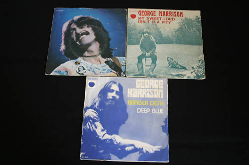 George Harrison  Lot de 3 SP 45T 7"  ITALY Bangla Desh