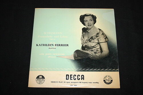 KATHLEEN FERRIER   LP 25 CM 10"   SCHUMANN   NEWMARK