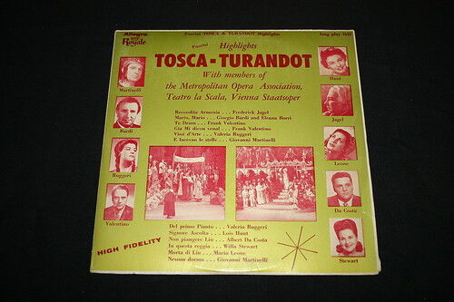 TOSCA TURANDOT HIGHLIGHTS  LP 33T 12"  1642  USA  1955