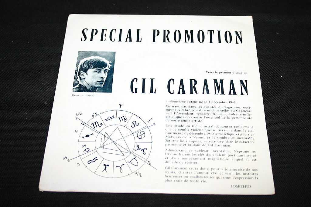GIL CARAMAN   SP 45T 7"   EVIDEMMENT   PROMO