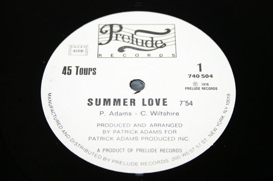 PATRICK ADAMS   MAXI 45T 12"   SUMMER LOVE   1978