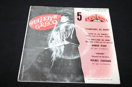 JULIETTE GRECO   EP 45T 7"   GERVAISE