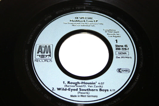 38 SPECIAL   FLASHBACK LIVE EP 45T 7"   ROUGH-HOUSIN'   PROMO