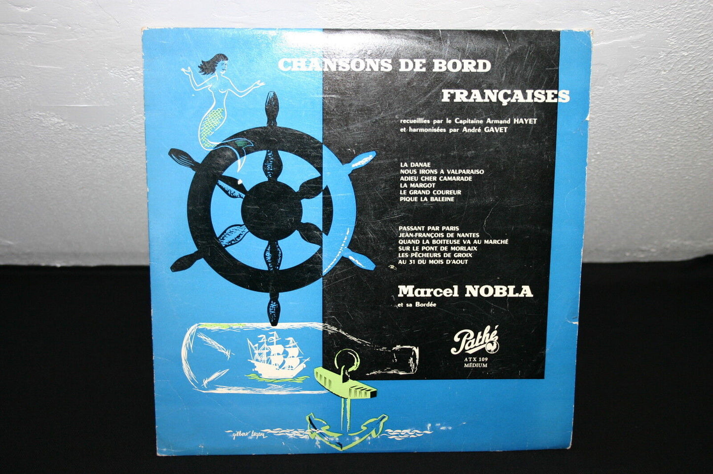 MARCEL NOBLA   LP 33T 12"   CHANSONS DE BORD FRANCAISES   MARINE   RARE