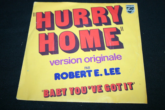 ROBERT E. LEE   SP 45T 7"   HURRY HOME   1979