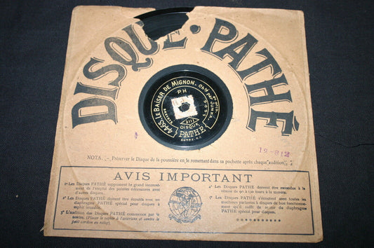 78T FRENCH MUSIC HALL   JUNKA   LE BAISER DE MIGNON   PATHE