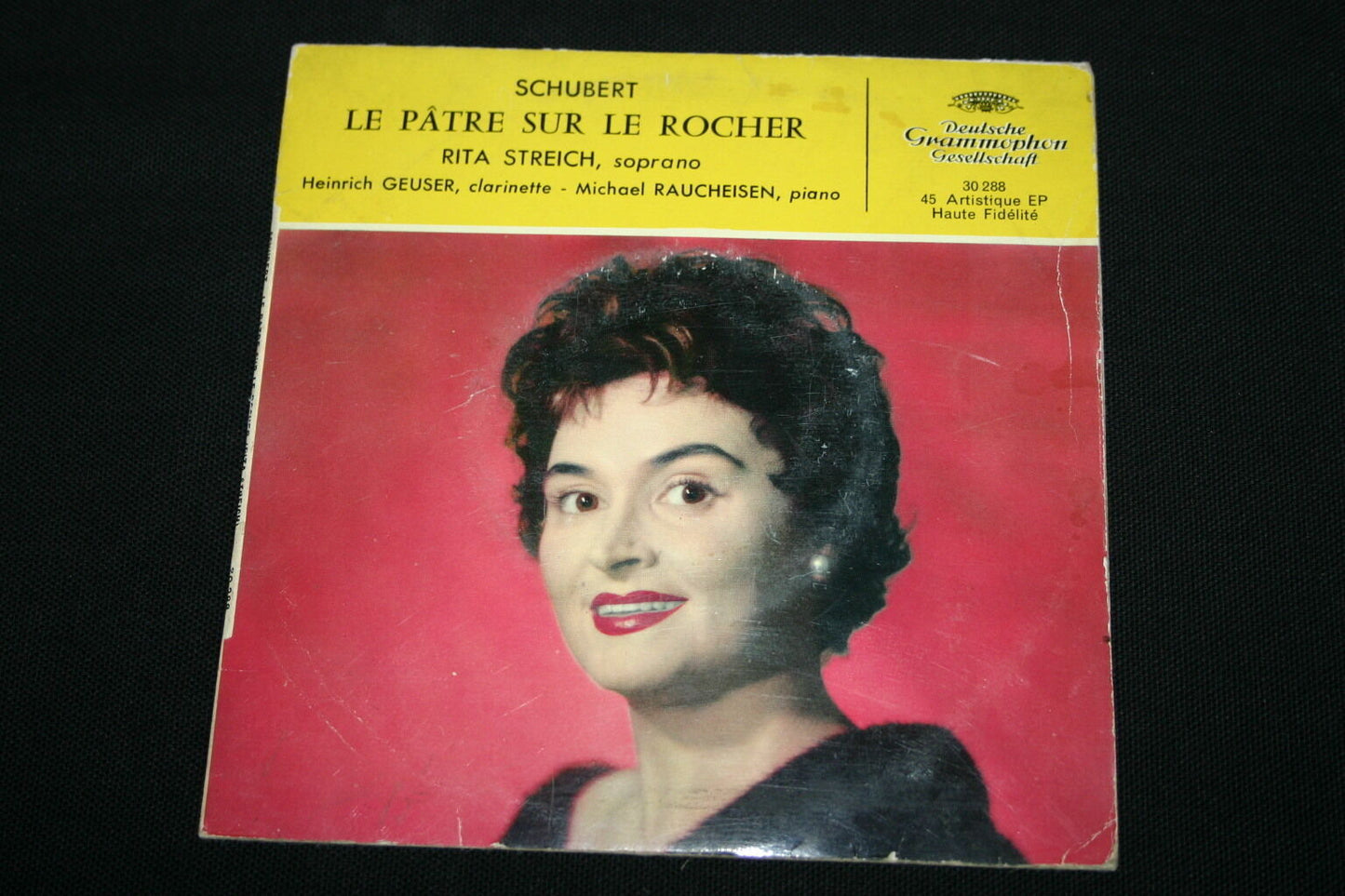 SCHUBERT / LE PATRE SUR LE ROCHER   EP 45T 7"   RITA STREICH SOPRANO   RARE