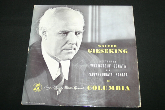 WALTER GIESEKING / BEETHOVEN "WALDSTEIN" SONATA & "APPASSIONATA" SONATA   LP 33T