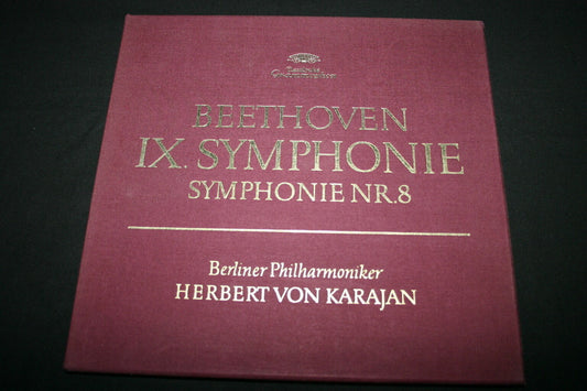 BEETHOVEN / KARAJAN / IX SYMPHONIE / SYMPHONIE NR 8   BOX 2 x LP 33T 12"