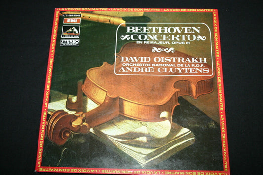 BEETHOVEN / DAVID OISTRAKH / ANDRE CLUYTENS   LP 33T 12"   CONCERTO EN RE MAJEUR