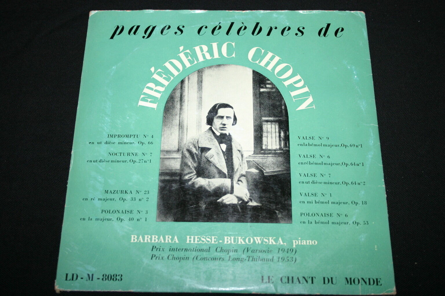 BARBARA HESSE-BUKOWSKA   LP 33T 10"   FREDERIC CHOPIN   8083   RARE