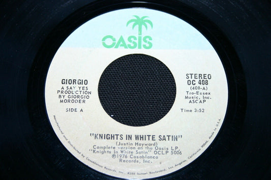 GIORGIO   SP 45T 7"   KNIGHTS IN WHITE SATIN   1976