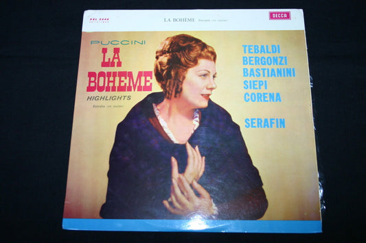 PUCCINI / TEBALDI / TULLIO SERAFIN   LP 33T 12"   LA BOHEME   1967  FRENCH DECCA