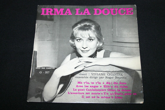 VIVIANE CHANTEL / ROGER BOURDIN   EP 45T 7"   IRMA LA DOUCE