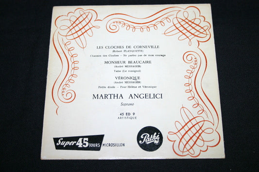 MARTHA ANGELICI   EP 45T 7"   PATHE