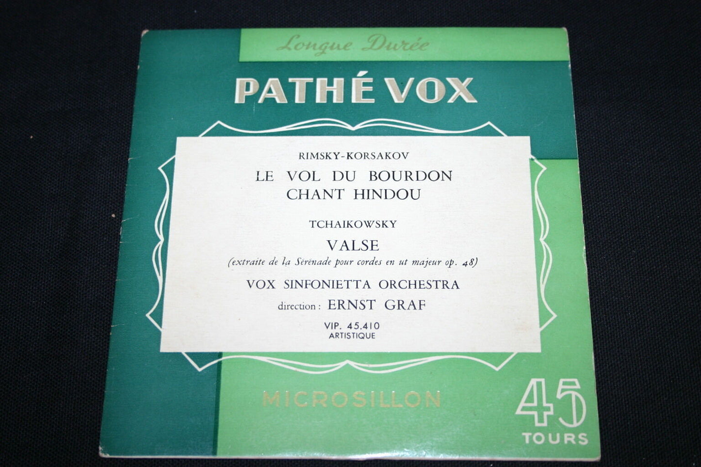 ERNST GRAF / VOX SINFONIETTA ORCHESTRA   EP 45T 7"   RIMSKY-KORSAKOV TCHAIKOWSKY