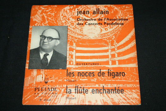 JEAN ALLAIN / ORCHESTRE PASDELOUP   SP 45T 7"   MOZART