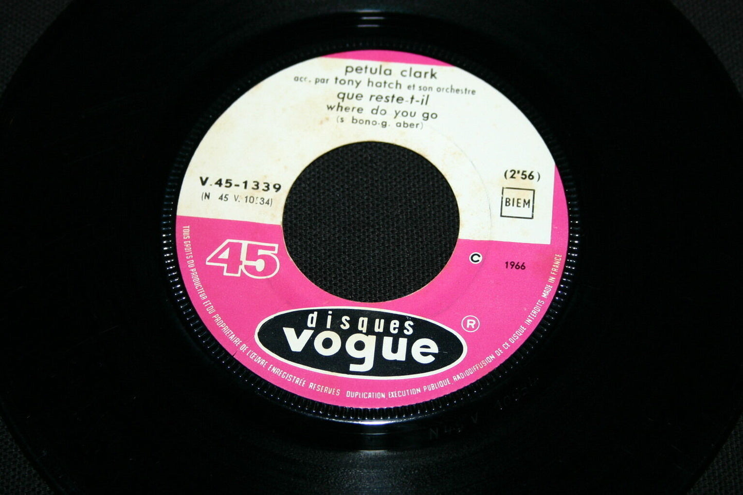 PETULA CLARK   SP 45T 7"   QUE RESTE-T-IL / MON AMOUR