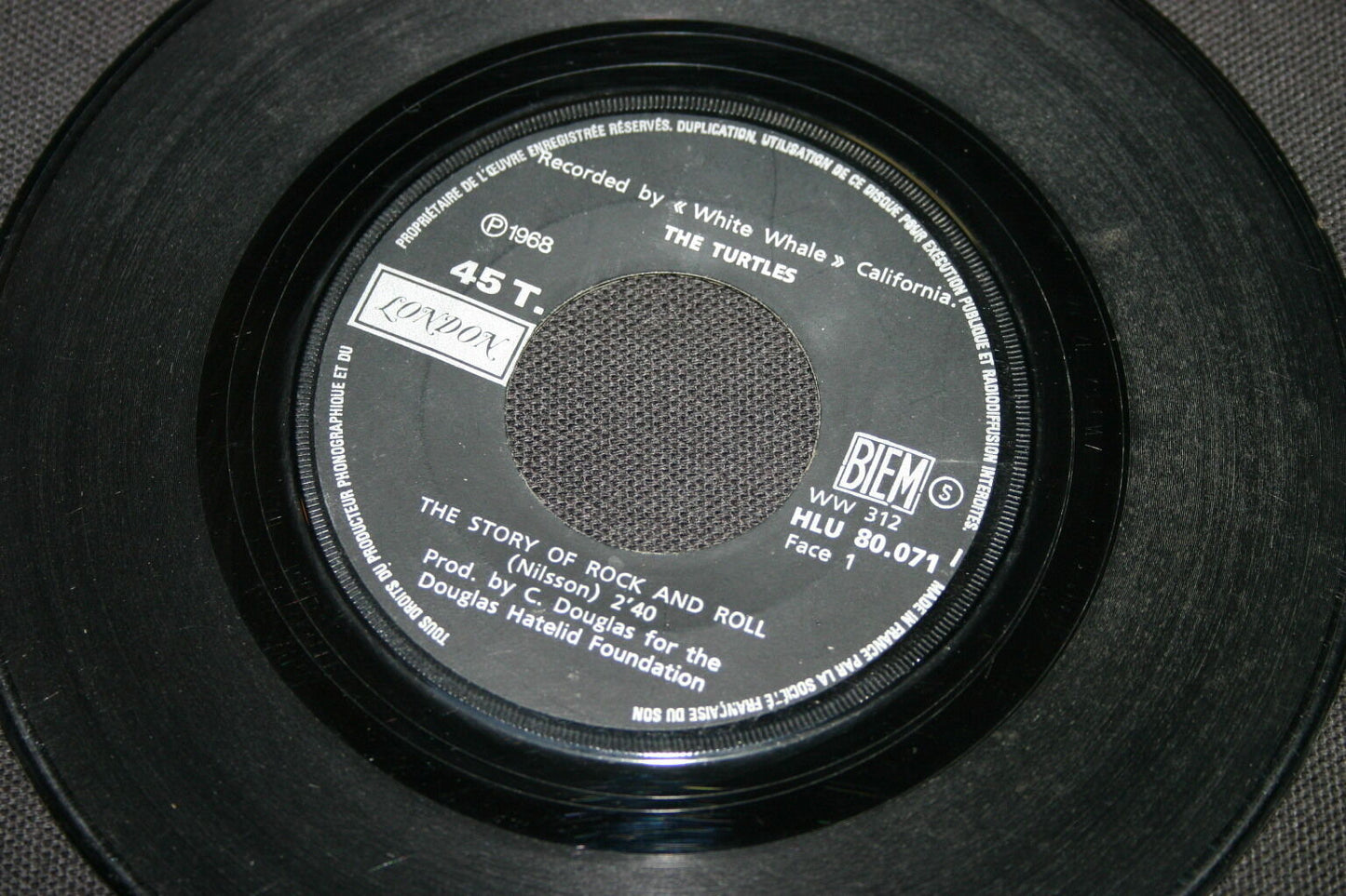 THE TURTLES   SP 45T 7"   THE STORY OF ROCK AND ROLL   FRENCH 1968  LONDON 80071
