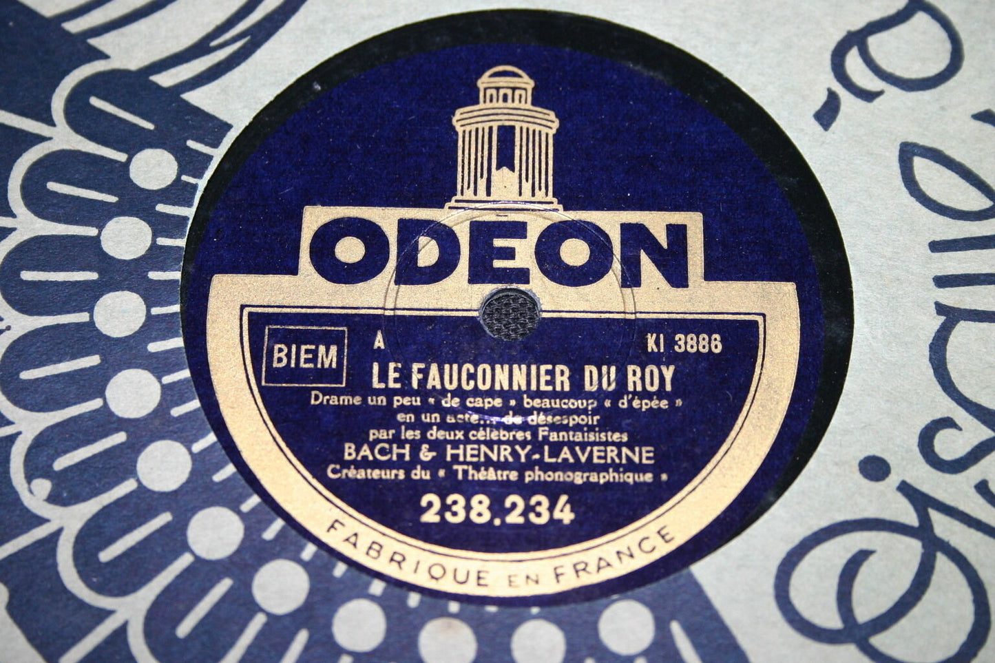 BACH & HENRY-LAVERNE   78T   LE FAUCONNIER DU ROY