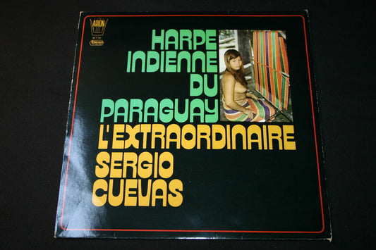 L'EXTRAORDINAIRE SERGIO CUEVAS   LP 33T 12"   HARPE INDIENNE DU PARAGUAY   ARION