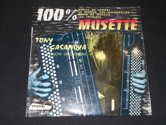 TONY CASANOVA et son ORCHESTRE   EP 45T 7"   100% MUSETTE