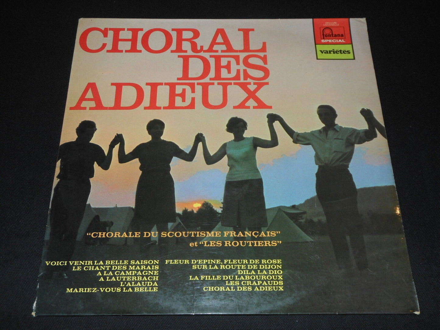 CHORALE DU SCOUTISME FRANCAIS / LES ROUTIERS   LP 33T 12"   CHORAL DES ADIEUX