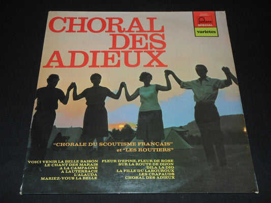 CHORALE DU SCOUTISME FRANCAIS / LES ROUTIERS   LP 33T 12"   CHORAL DES ADIEUX