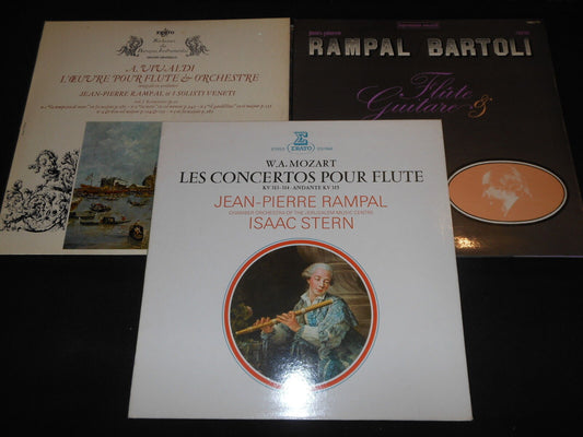 JEAN-PIERRE RAMPAL   LOT DE 3 LP 33T 12"