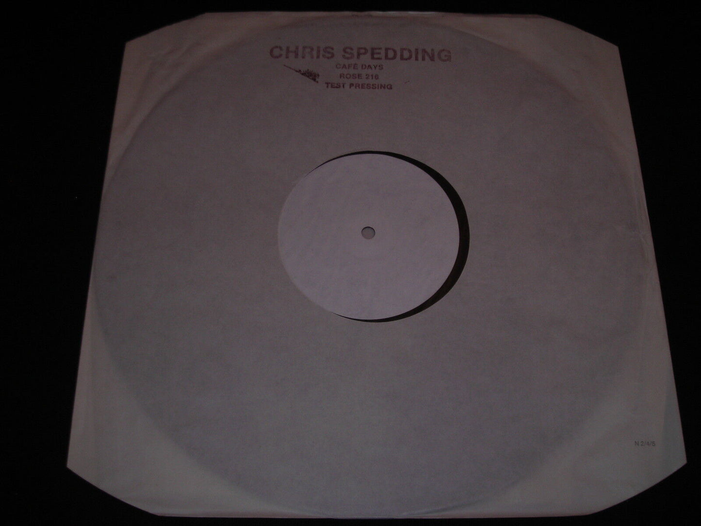 CHRIS SPEDDING   RARE LP TEST PRESSING   CAFE DAYS   NEW ROSE