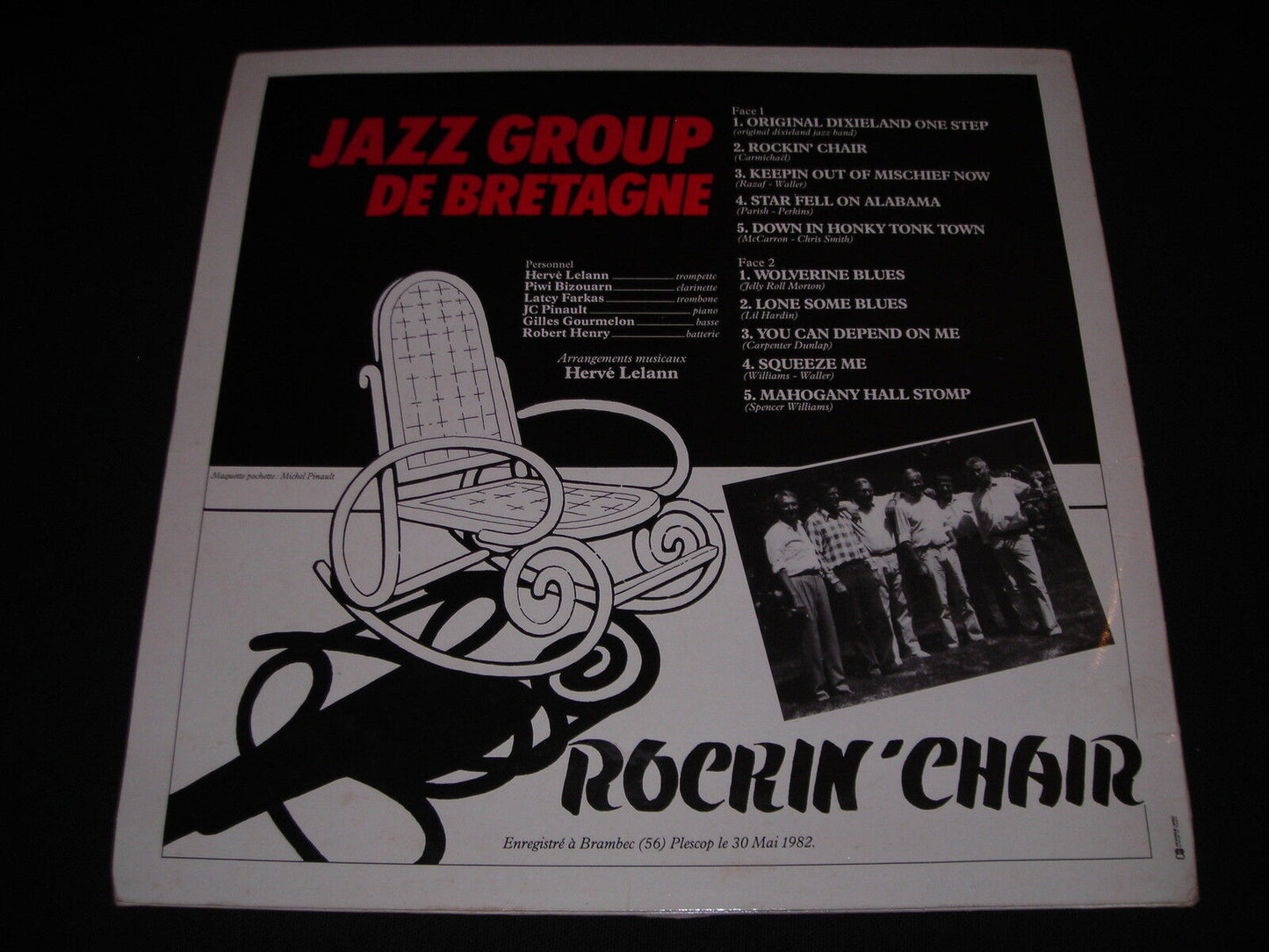 JAZZ GROUP DE BRETAGNE   LP 33T 12"   ROCKIN' CHAIR