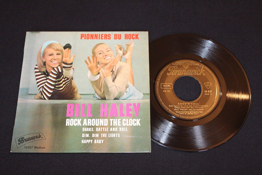 BILL HALEY   EP 45T 7"   ROCK AROUND THE CLOCK   FRENCH   BRUNSWICK 10027
