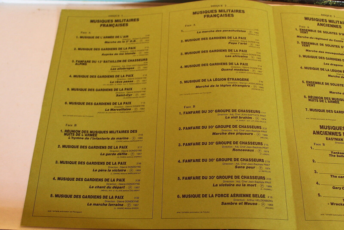 LES PLUS CELEBRES MARCHES MILITAIRES   BOX 6 x LP 33T 12"   RADIOLA 1023