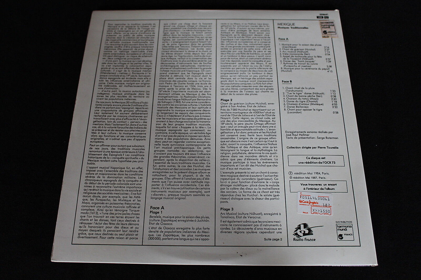 MEXIQUE   MUSIQUES TRADITIONNELLES   OCORA   1987   LP 33T 12"