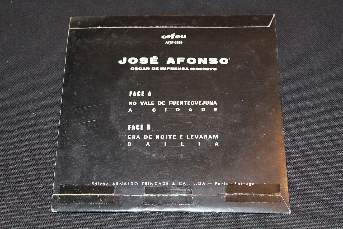 JOSE AFONSO   EP 45T 7"   NO VALE DE FIENTEOVEJUNA   ORFEU ATEP 6389