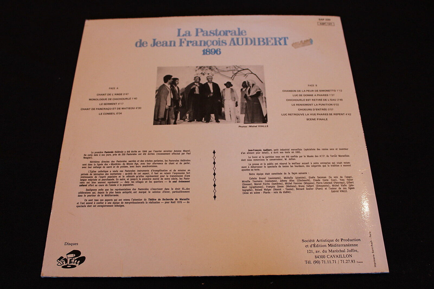 LA PASTORALE AUDIBERT   SAPEM 220   LP 33T 12"